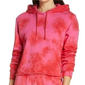 Aviator Nation Red Pink Tie-Dye Hoodie